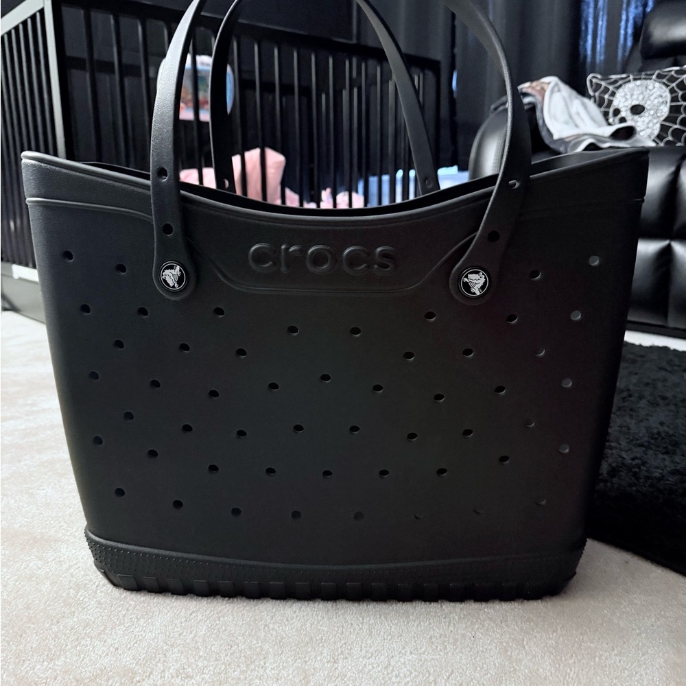 CROCS Black Perforated Women's Tote